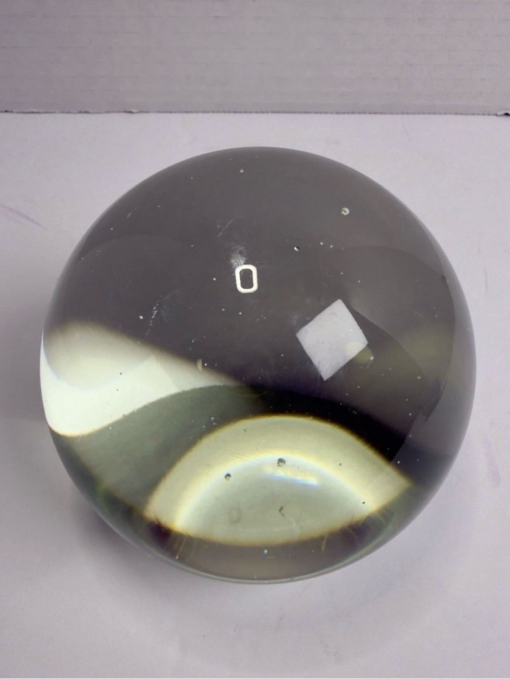 Glass Paperweight Sphere in a Clear Glass - Home Accents